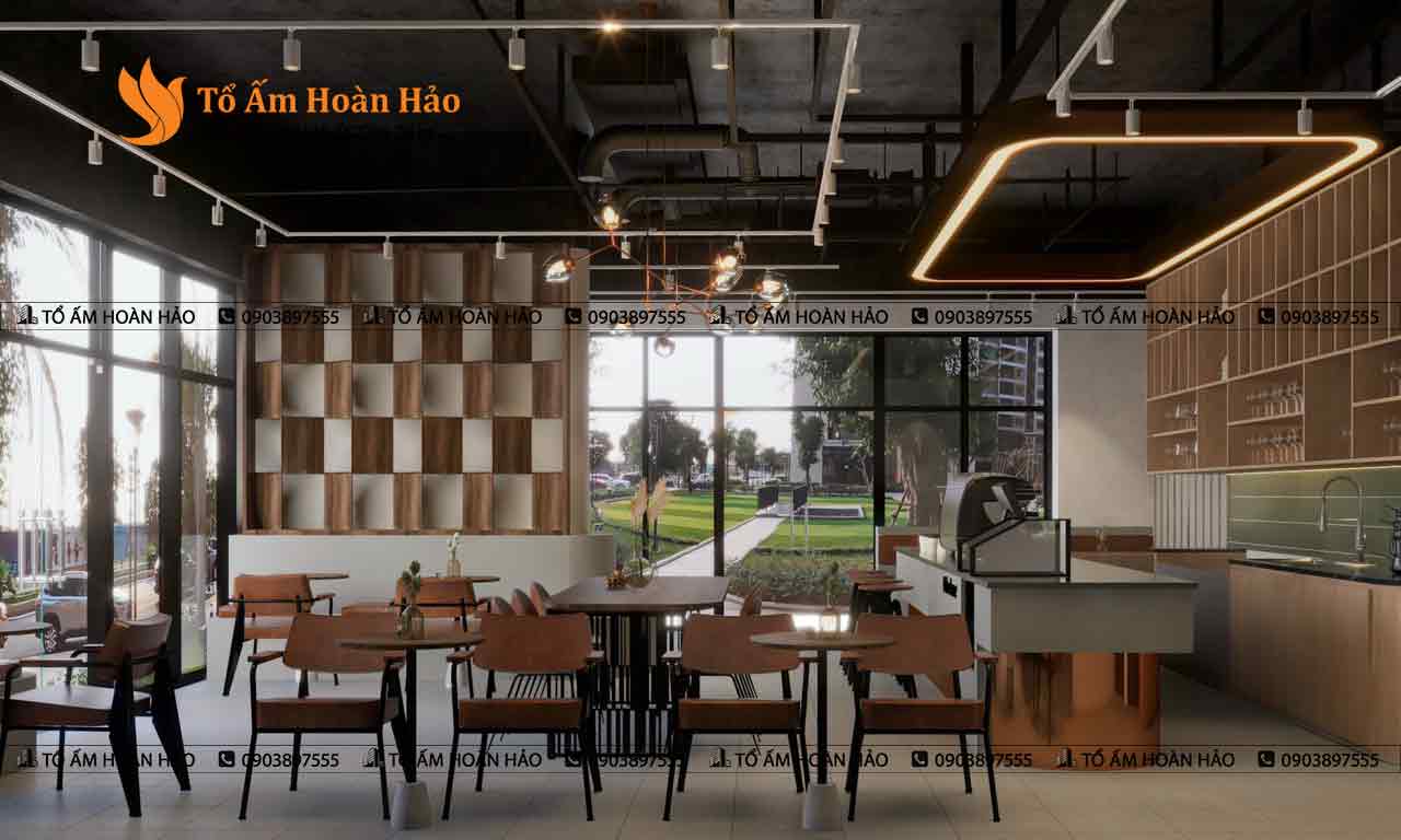 Thiết kế và thi công quán cà phê rộng 250m2 tại Đồng Nai 1 thiết kế và thi công quán cà phê