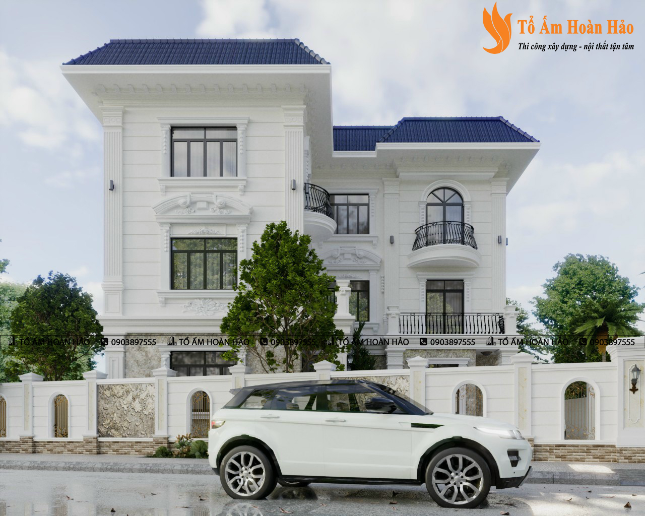 THIẾT KẾ BIỆT THỰ ĐẸP - THÀNH PHỐ HỒ CHÍ MINH, 3 TẦNG DIỆN TÍCH 360M2 2 thiết kế biệt thự đẹp