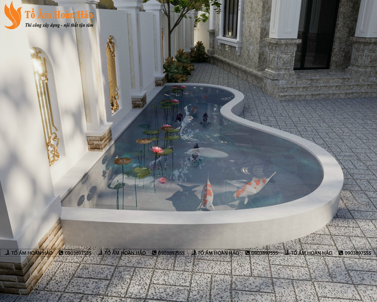 THIẾT KẾ BIỆT THỰ ĐẸP - THÀNH PHỐ HỒ CHÍ MINH, 3 TẦNG DIỆN TÍCH 360M2 1