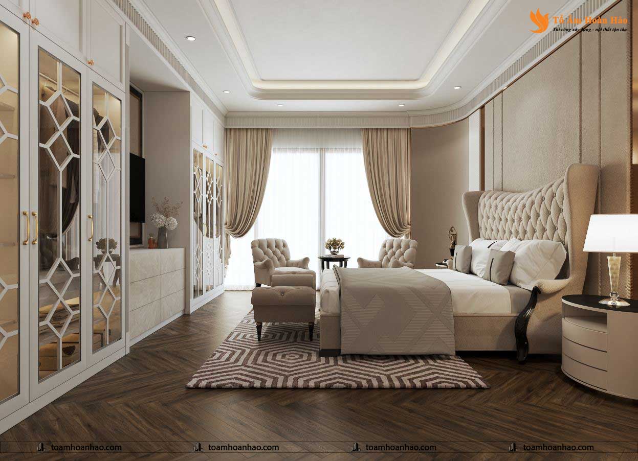 Mẫu thiết kế biệt thự đẹp 2 tầng tại Long An. 18 Tổ Ấm Hoàn Hảo tự hào là đơn vị có nhiều năm kinh nghiệm trong lĩnh vực thi công và sáng tạo nhiều mẫu thiết kế biệt thự đẹp phong cách tân cổ điển, khách sạn, nhà phố và nội thất. Chúng tôi luôn cố gắng cải thiện chất lượng dịch vụ của mình để khách hàng nhận được những sản phẩm tốt, đẹp với mức chi phí hợp lý. chính vì lý do đó mà chúng tôi tự hào vì luôn nhận được sự tín nhiệm và yêu quý của khách hàng.