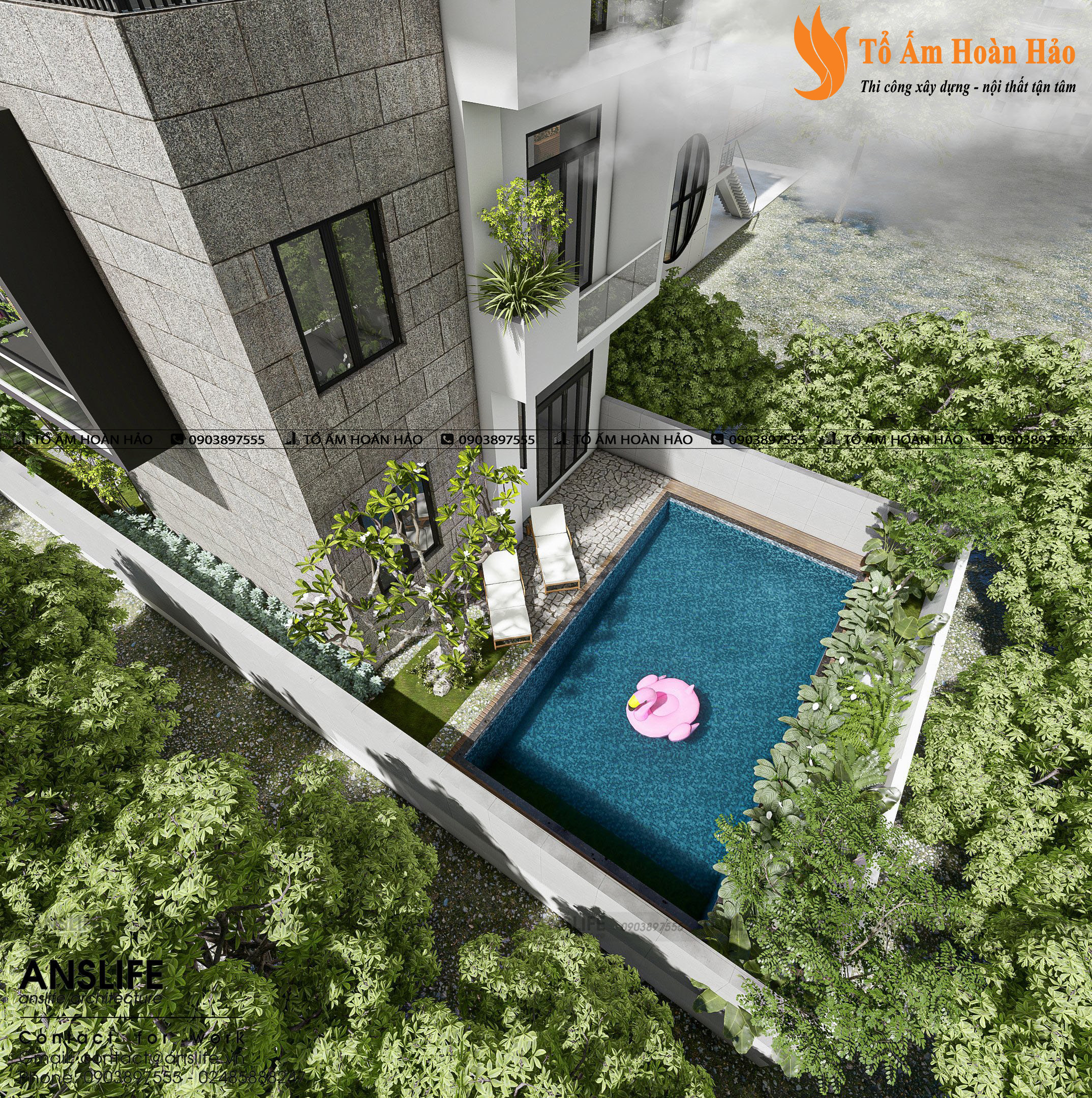 kiến trúc và nội thất biệt thựu đẹp