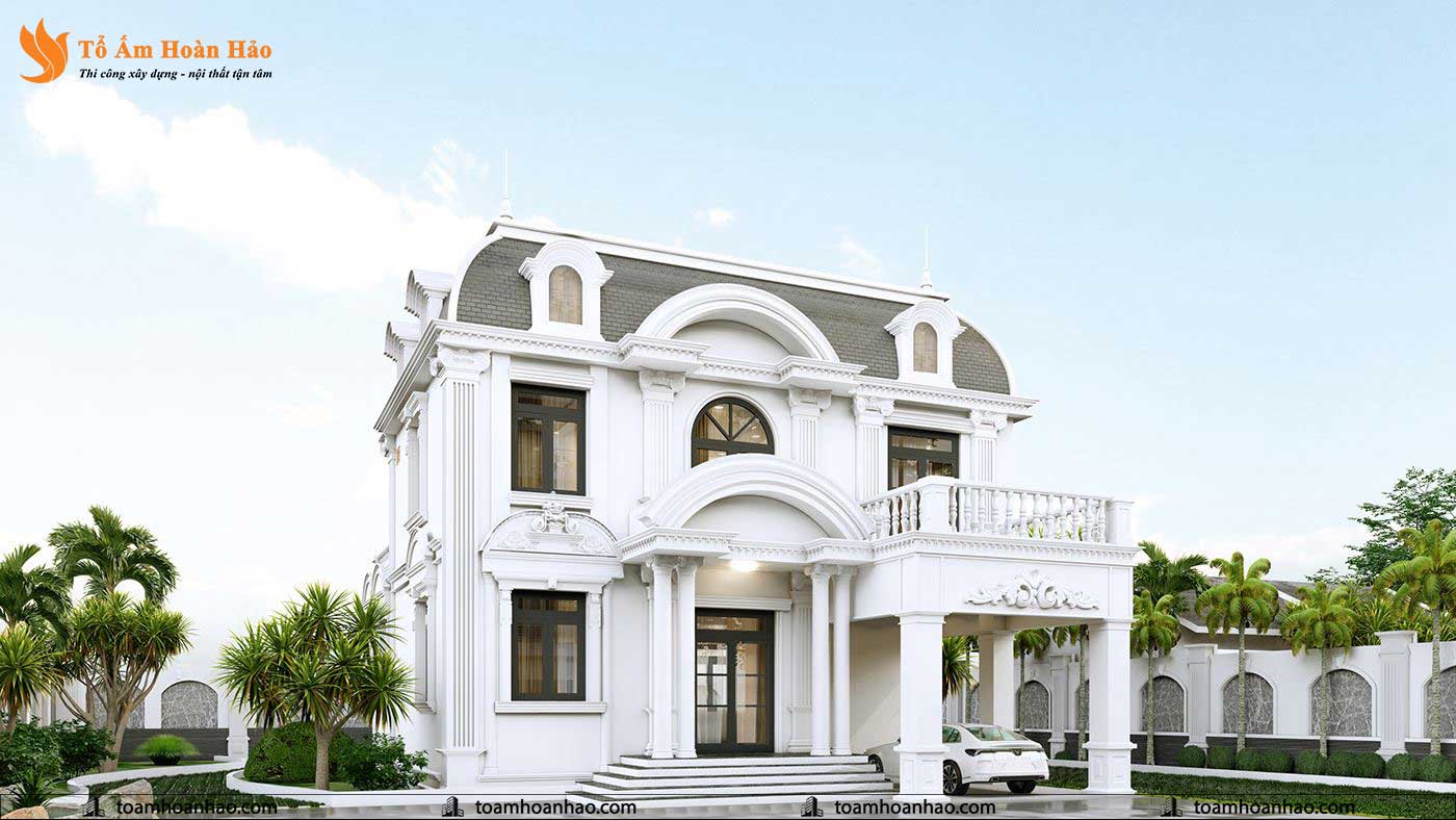 Mẫu thiết kế biệt thự đẹp 2 tầng tại Long An. 2 Tổ Ấm Hoàn Hảo tự hào là đơn vị có nhiều năm kinh nghiệm trong lĩnh vực thi công và sáng tạo nhiều mẫu thiết kế biệt thự đẹp phong cách tân cổ điển, khách sạn, nhà phố và nội thất. Chúng tôi luôn cố gắng cải thiện chất lượng dịch vụ của mình để khách hàng nhận được những sản phẩm tốt, đẹp với mức chi phí hợp lý. chính vì lý do đó mà chúng tôi tự hào vì luôn nhận được sự tín nhiệm và yêu quý của khách hàng.