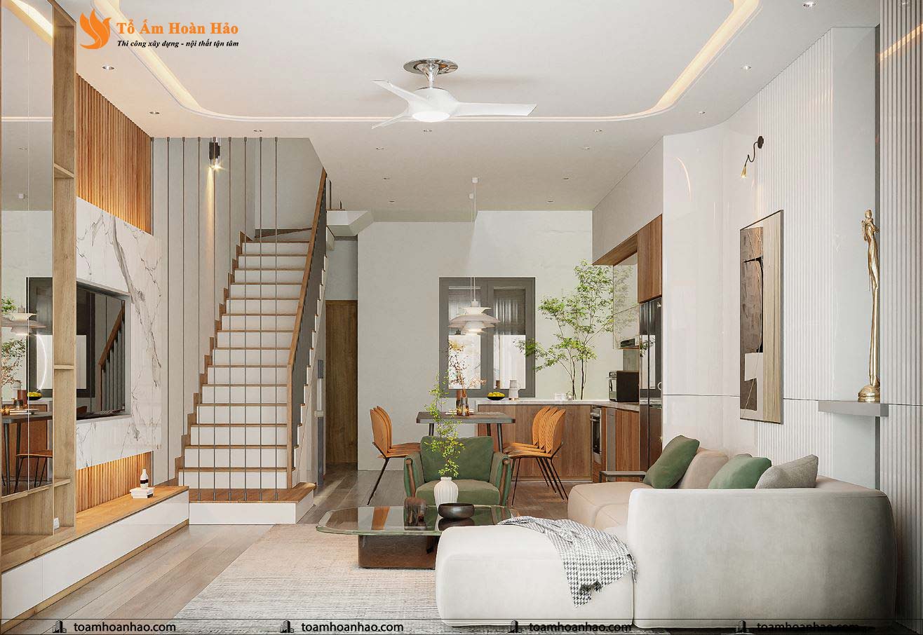 THIẾT KẾ NHÀ PHỐ 5M X 20M, 3 TẦNG HIỆN ĐẠI - NÂNG TẦM KHÔNG GIAN SỐNG 11 Thiết kế nhà phố