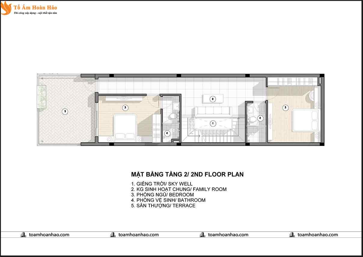 THIẾT KẾ NHÀ PHỐ 5M X 20M, 3 TẦNG HIỆN ĐẠI - NÂNG TẦM KHÔNG GIAN SỐNG 5 Thiết kế nhà phố