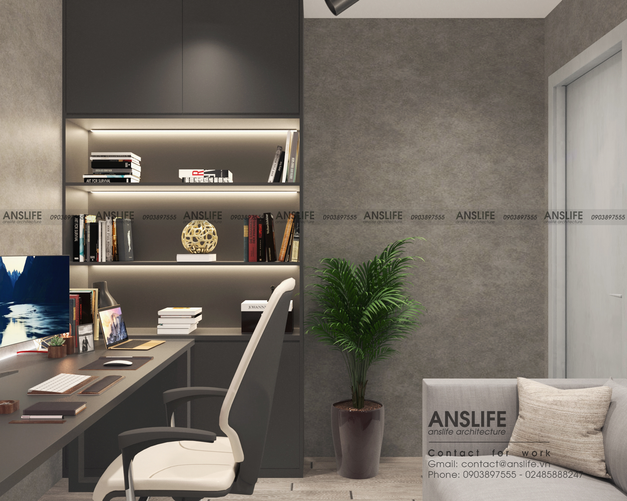 THIẾT KẾ NỘI THẤT CĂN HỘ 72M2 TONE ĐEN - TRUYỀN CẢM HỨNG VỚI KHÔNG GIAN SỐNG CÁ TÍNH, THỜI THƯỢNG 13