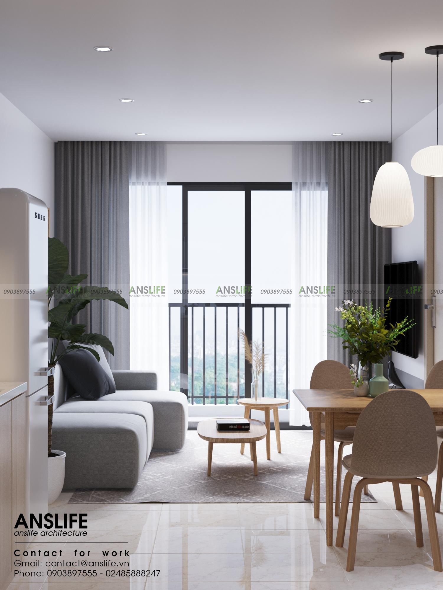 THIẾT KẾ NỘI THẤT CHUNG CƯ VINHOME OCEAN PARK 2 PHÒNG NGỦ, 72M2 - KHÔNG GIAN SỐNG TINH TẾ DÀNH CHO BẠN 3