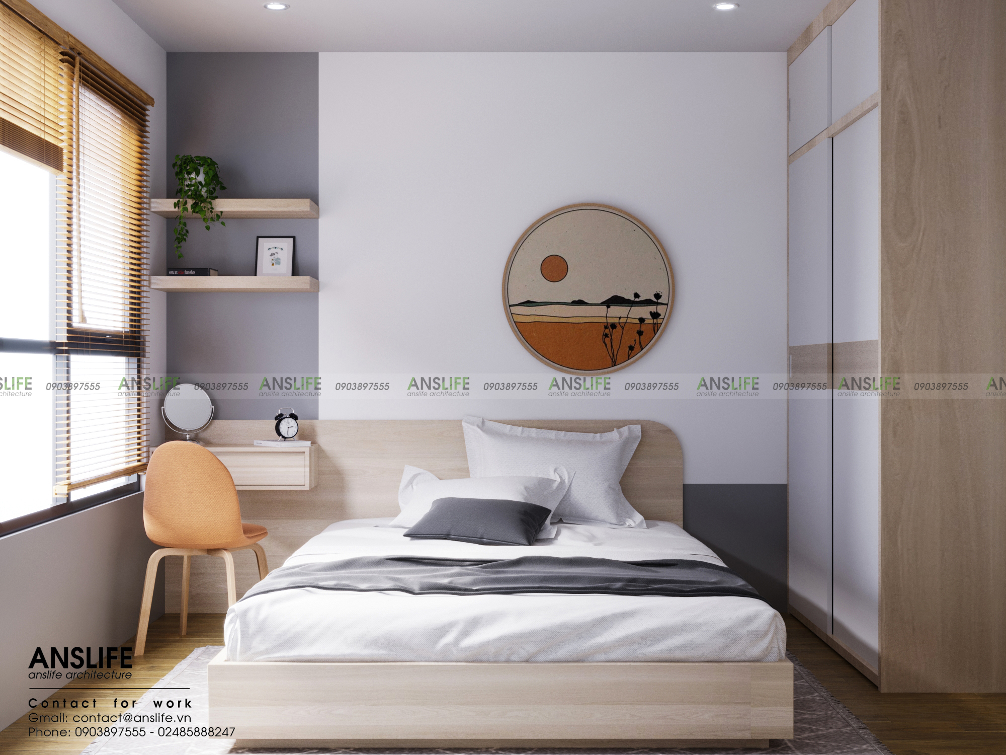 THIẾT KẾ NỘI THẤT CHUNG CƯ VINHOME OCEAN PARK 2 PHÒNG NGỦ, 72M2 - KHÔNG GIAN SỐNG TINH TẾ DÀNH CHO BẠN 9