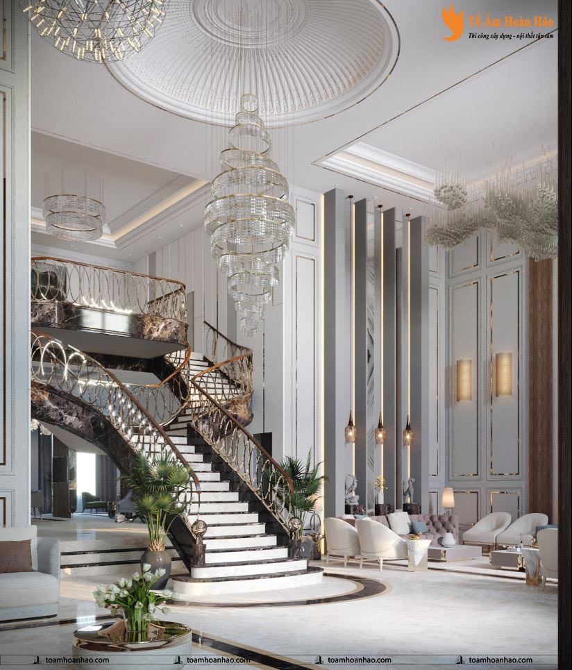 10+ MẪU CẦU THANG ĐẸP MANG PHONG CÁCH LUXURY 16 Mẫu cầu thang đẹp mang phong cách hiện đại