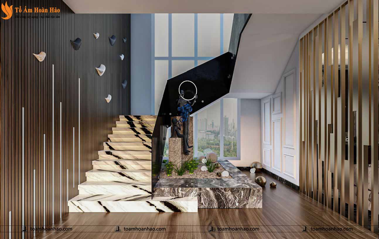 10+ MẪU CẦU THANG ĐẸP MANG PHONG CÁCH LUXURY 39 Mẫu cầu thang đẹp mang phong cách hiện đại