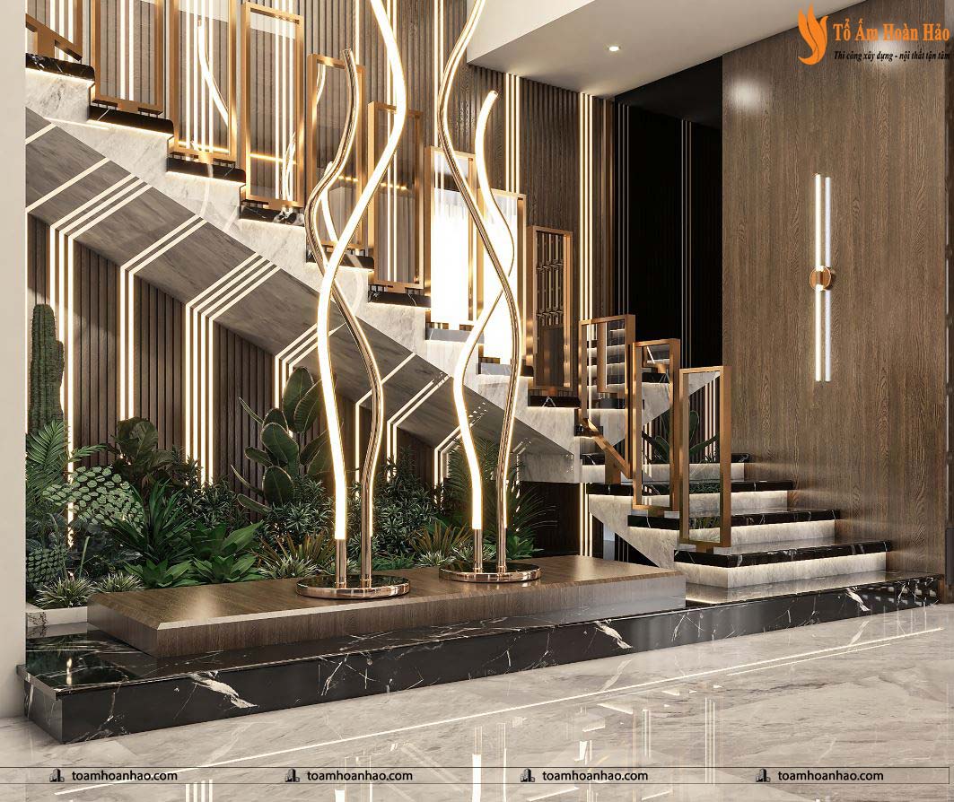 10+ MẪU CẦU THANG ĐẸP MANG PHONG CÁCH LUXURY 29 Mẫu cầu thang đẹp mang phong cách hiện đại