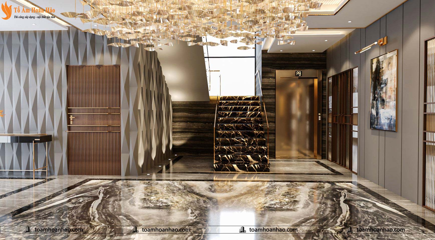 10+ MẪU CẦU THANG ĐẸP MANG PHONG CÁCH LUXURY 34 Mẫu cầu thang đẹp mang phong cách hiện đại