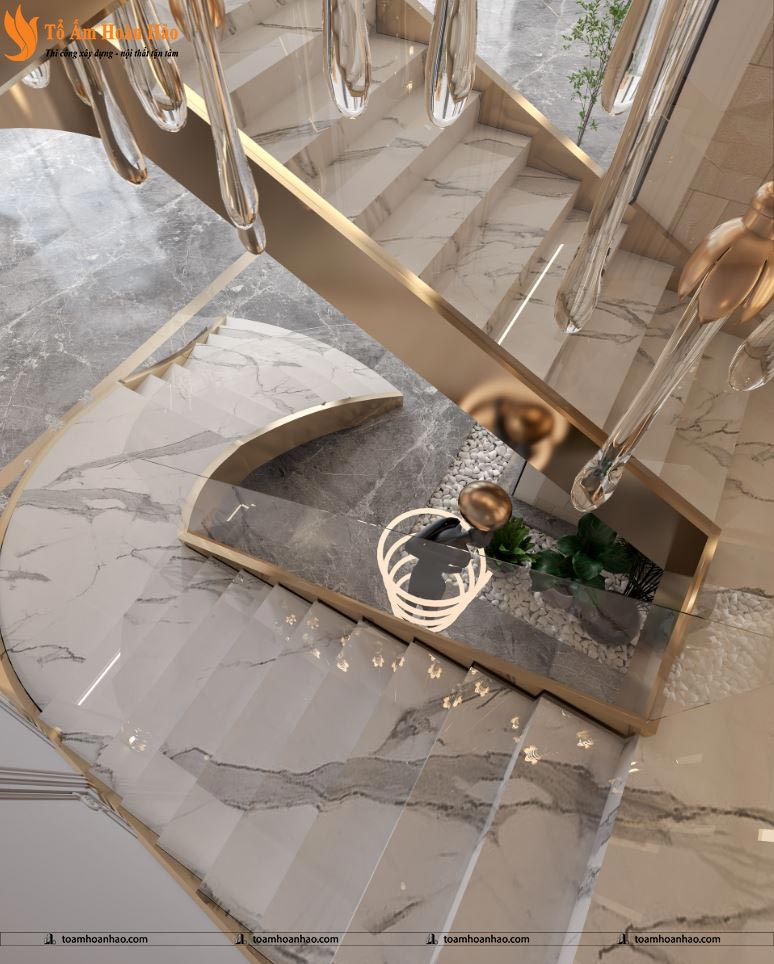 10+ MẪU CẦU THANG ĐẸP MANG PHONG CÁCH LUXURY 15 Mẫu cầu thang đẹp mang phong cách hiện đại