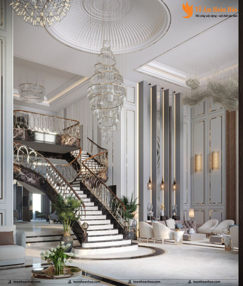 10+ MẪU CẦU THANG ĐẸP MANG PHONG CÁCH LUXURY 20 Mẫu cầu thang đẹp mang phong cách hiện đại