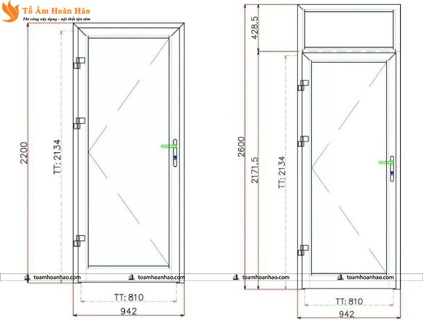 Cách tính kích thước cửa phòng ngủ