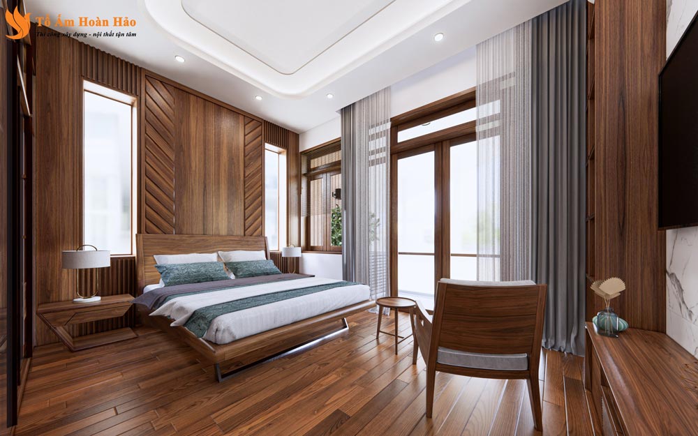 THIẾT KẾ NỘI THẤT GỖ ÓC CHÓ VILLA 1500m2 - HÀ NỘI, SANG TRỌNG VÀ ĐẲNG CẤP 22